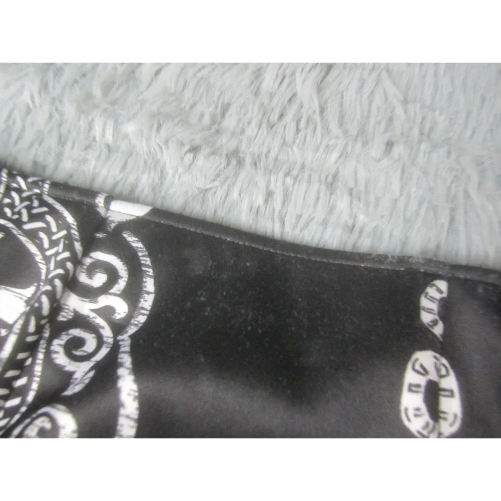 Womens Valerie Stevens XL Black White Patterned Mini Pencil Skirt Ornate Baroque
